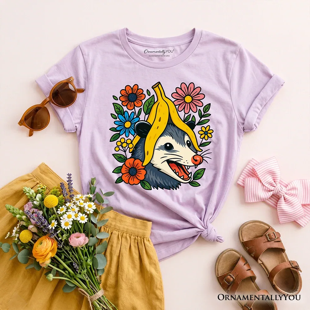 Детская футболка с принтом Banana Possum Floral OrnamentallyYou, Violet