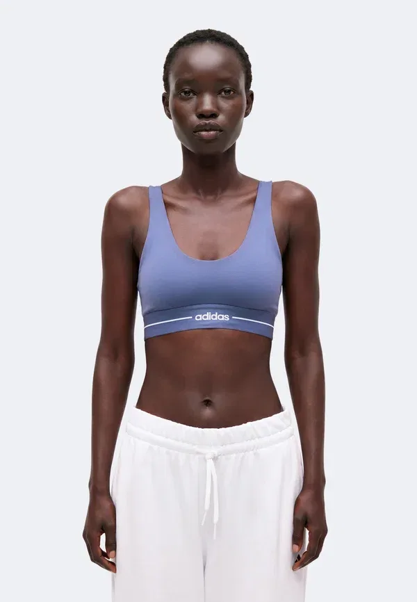 Спортивный бюстгальтер Hyperglam с легкой поддержкой Adidas Performance, чернильный