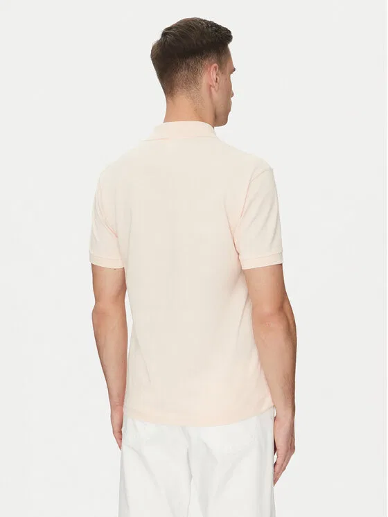 Поло regular fit Lacoste, бежевый — фото 3