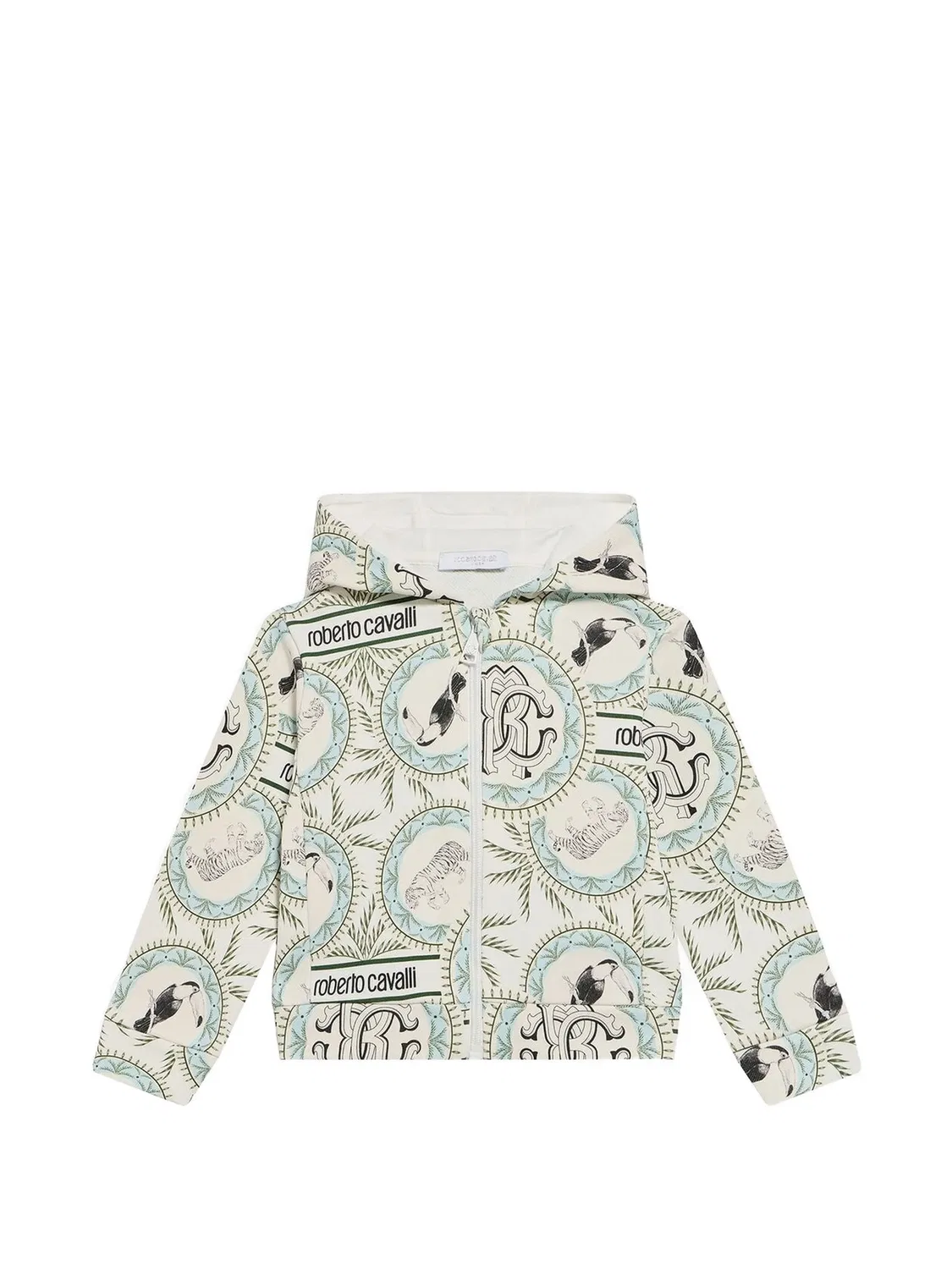 Хлопковое худи Maiolica Roberto Cavalli, нейтральные