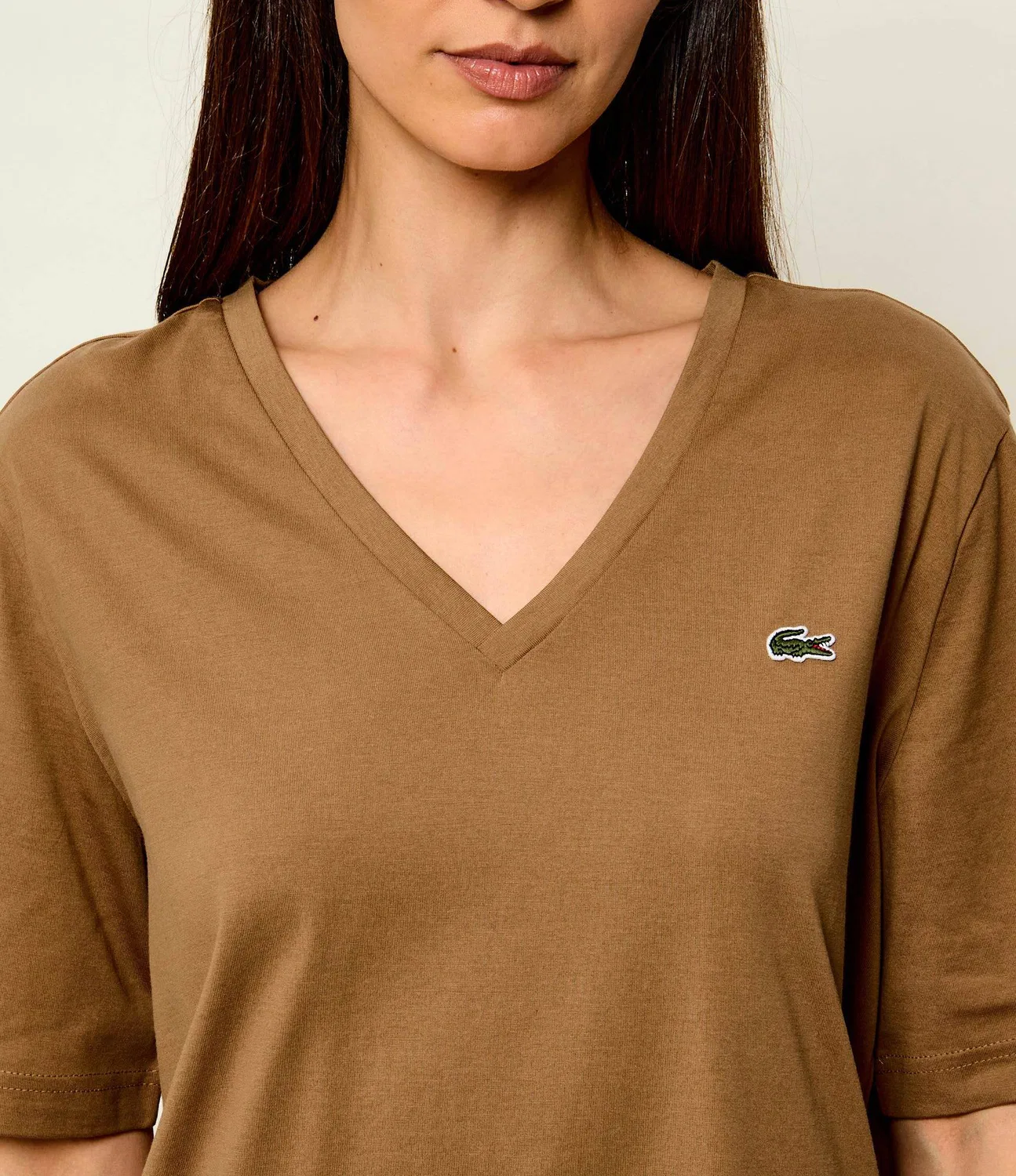 Футболка хлопковая Lacoste, Marrone — фото 4
