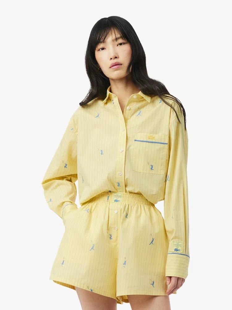 Рубашка LACOSTE с вышивкой поло, Yellow