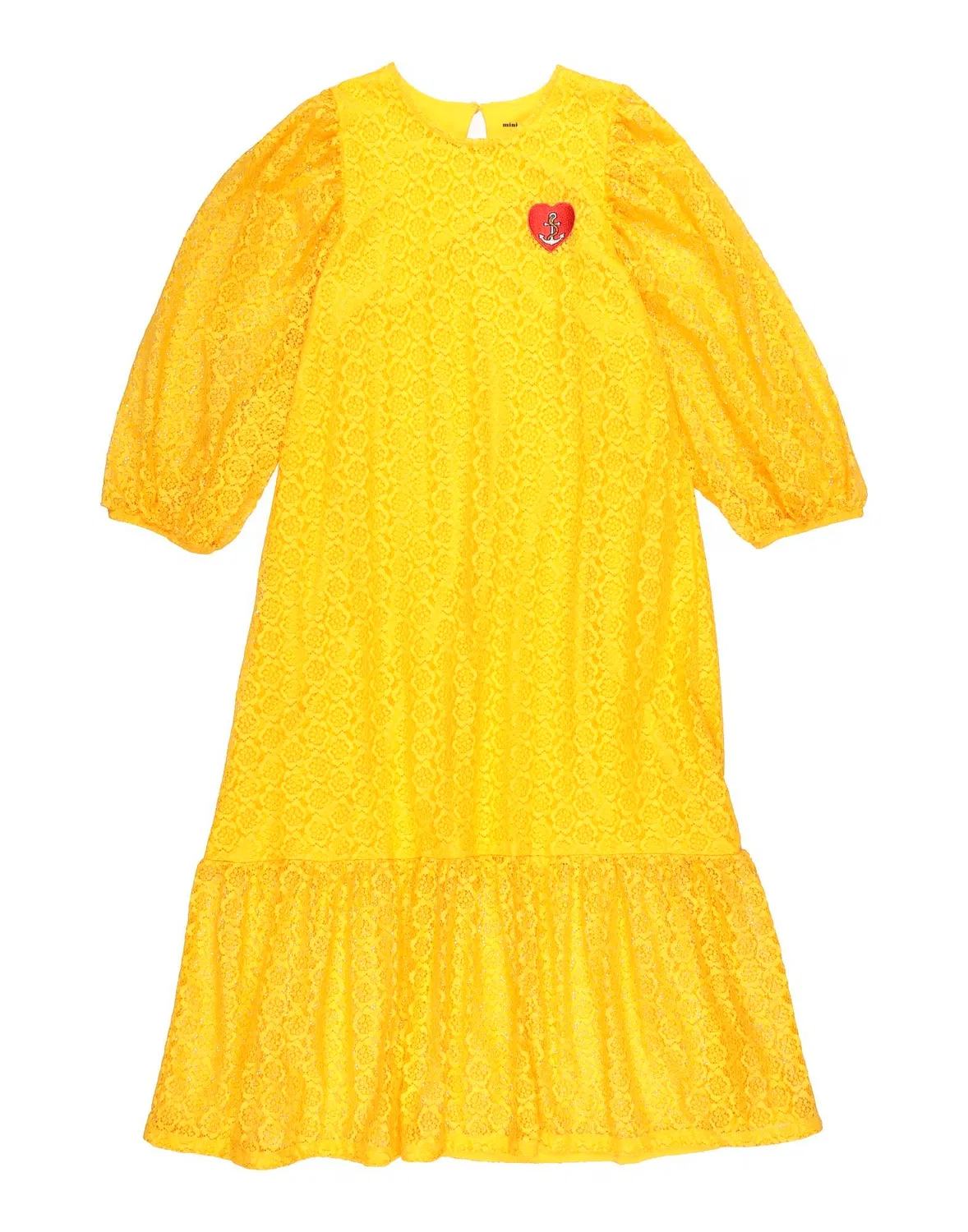 Детское платье для девочек кружевное Lace Mini Rodini, желтый