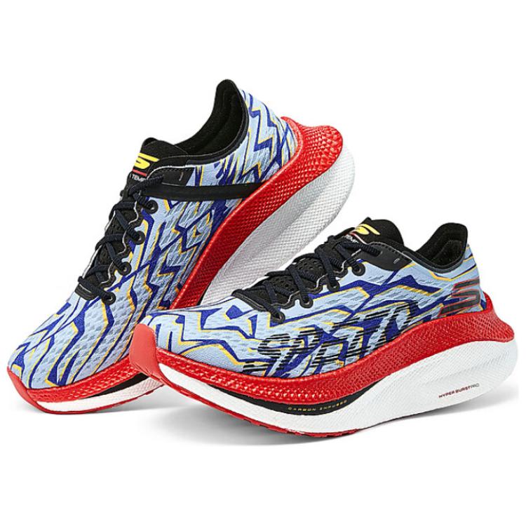 Skechers GO RUN Прочные дышащие низкие повседневные беговые кроссовки мужские сине-красные, цвет Blue Red — фото 3