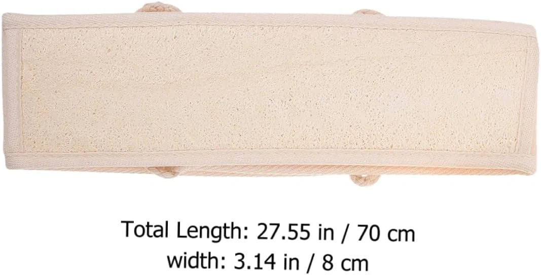 Мочалка для душа Exfoliating Loofah Bath Towel, Healeved, 2 шт, 70x8 см, Beige — фото 4