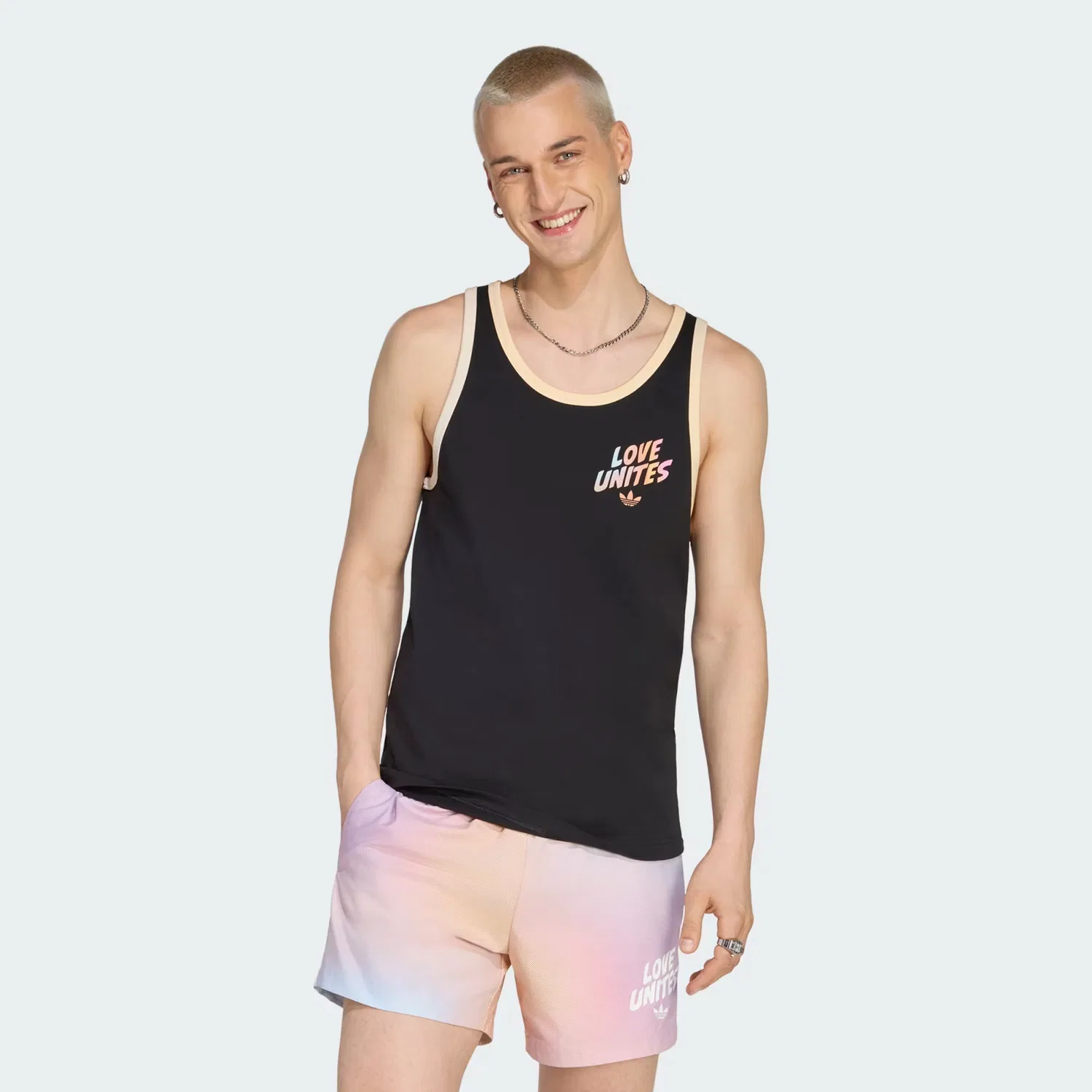 Майка с принтом Love Unites Graphic Tank Adidas Originals, черный — фото 3