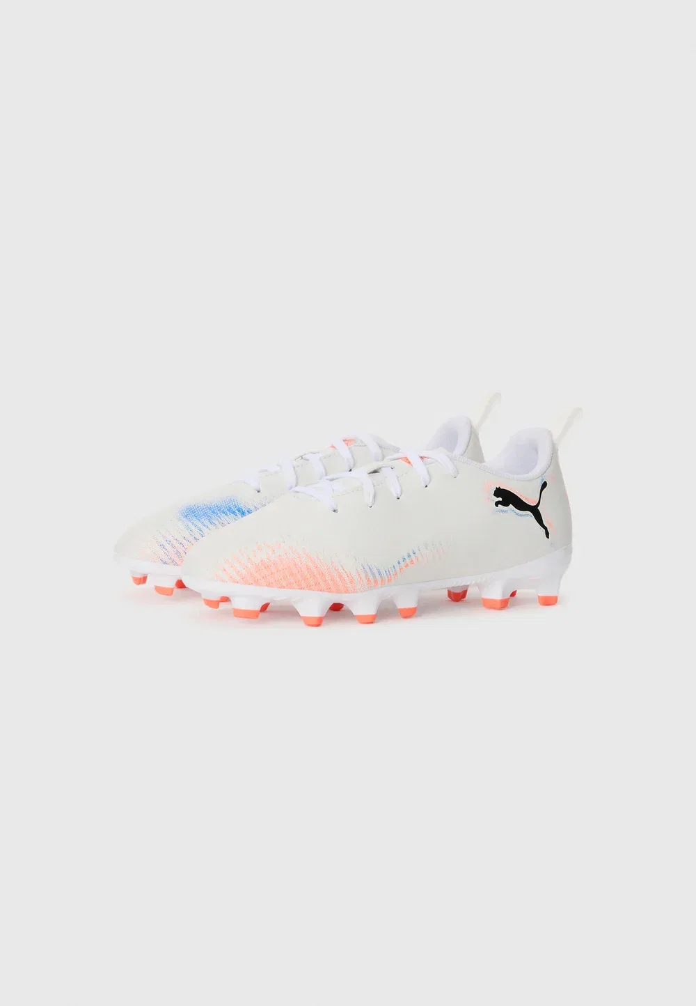 Футбольные бутсы Future 8 play fg/ag jr unisex для искусственных газонов Puma, White/Black/Glowing Red — фото 2