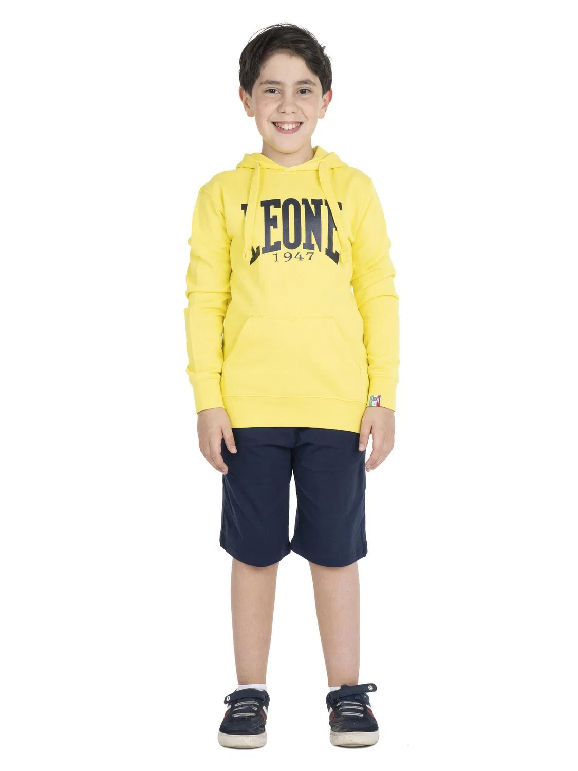 Детское худи с длинным рукавом Basic Kapuzenpullover Leone 1947 Apparel, Gelb — фото 2