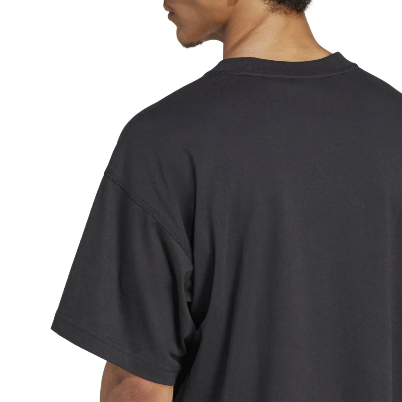 Мужская футболка Oversized Trefoil Essentials Adidas, черный/белый — фото 4
