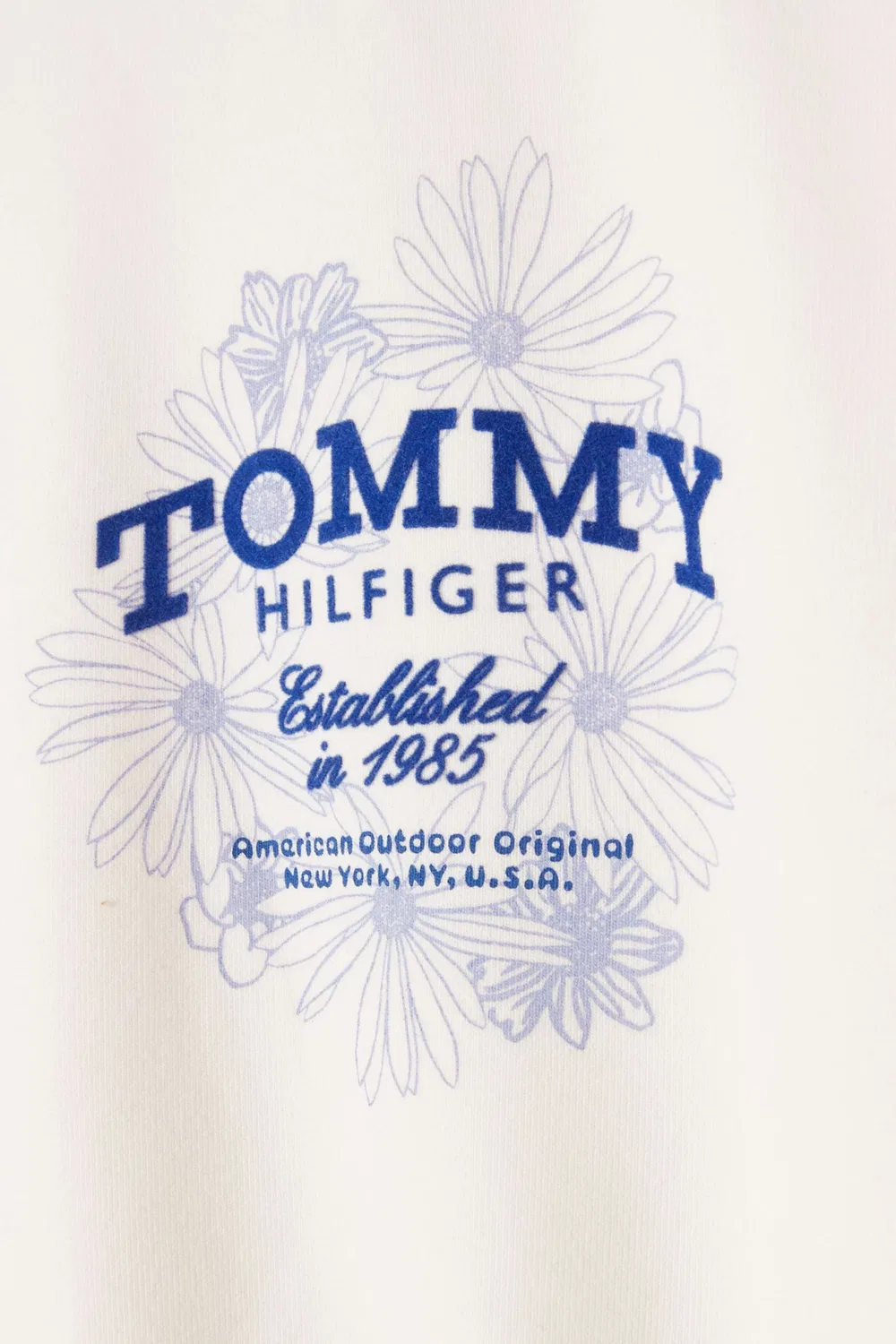 Свитшот с принтом Flock Flower Tommy Hilfiger, белый — фото 4