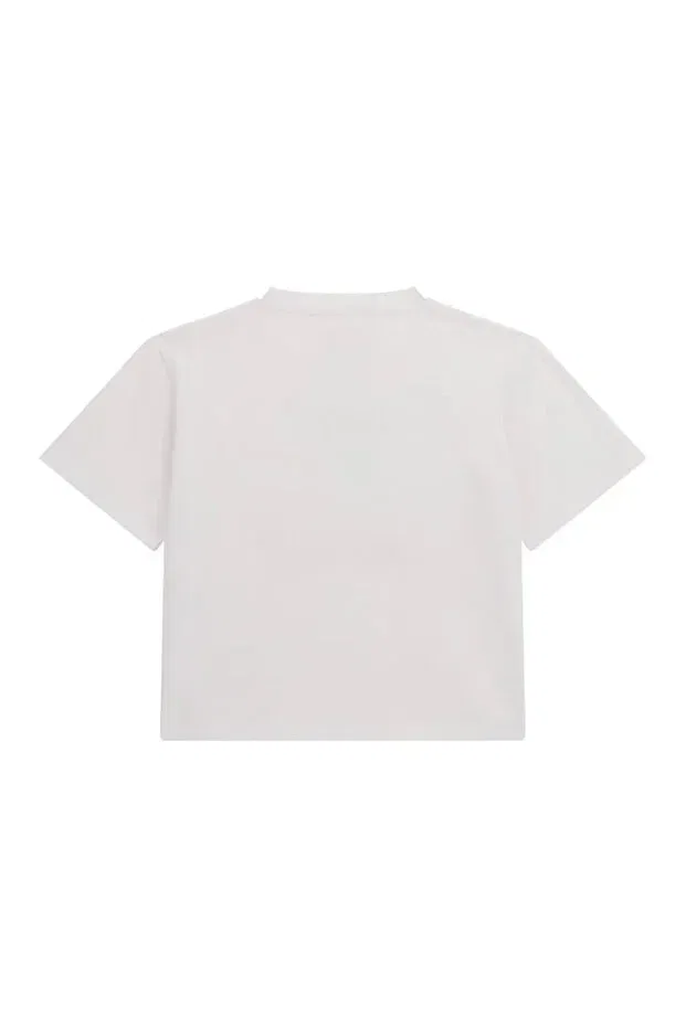 Детская футболка с принтом для девочек Ss t-shirt Guess, White — фото 2