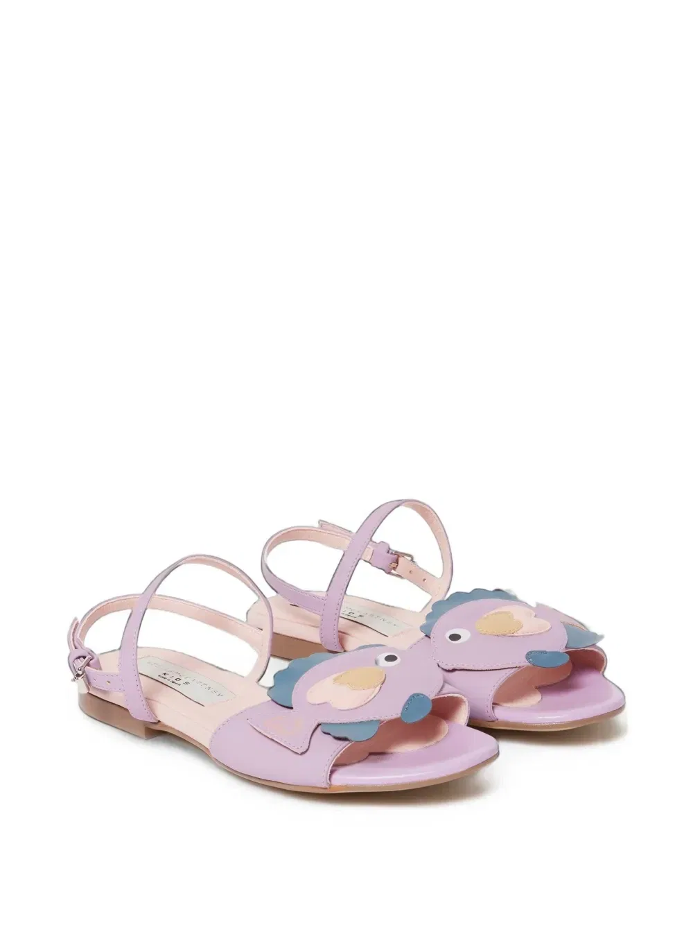 Сандалии с пряжками и нашивками в виде рыбок Stella McCartney Kids, фиолетовый