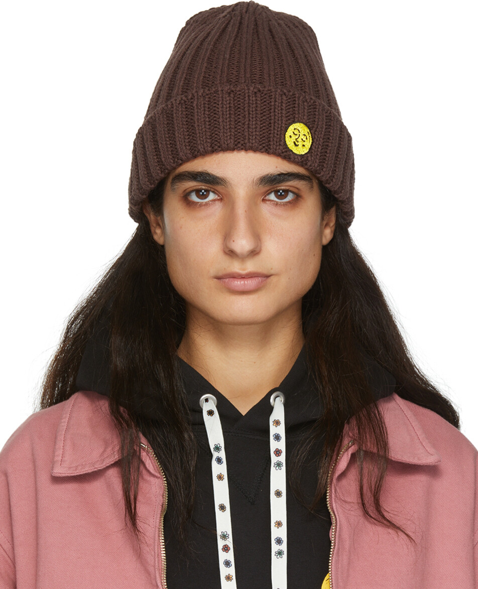 

Коричневая шапка из массивного хлопка Sky High Farm Workwear