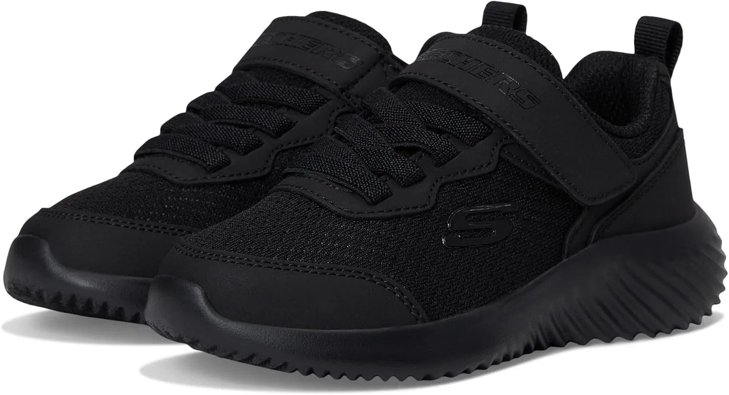Детские кроссовки для мальчиков Bounder Techrox Skechers, Black Synthetic/Black Textile/Black Trim