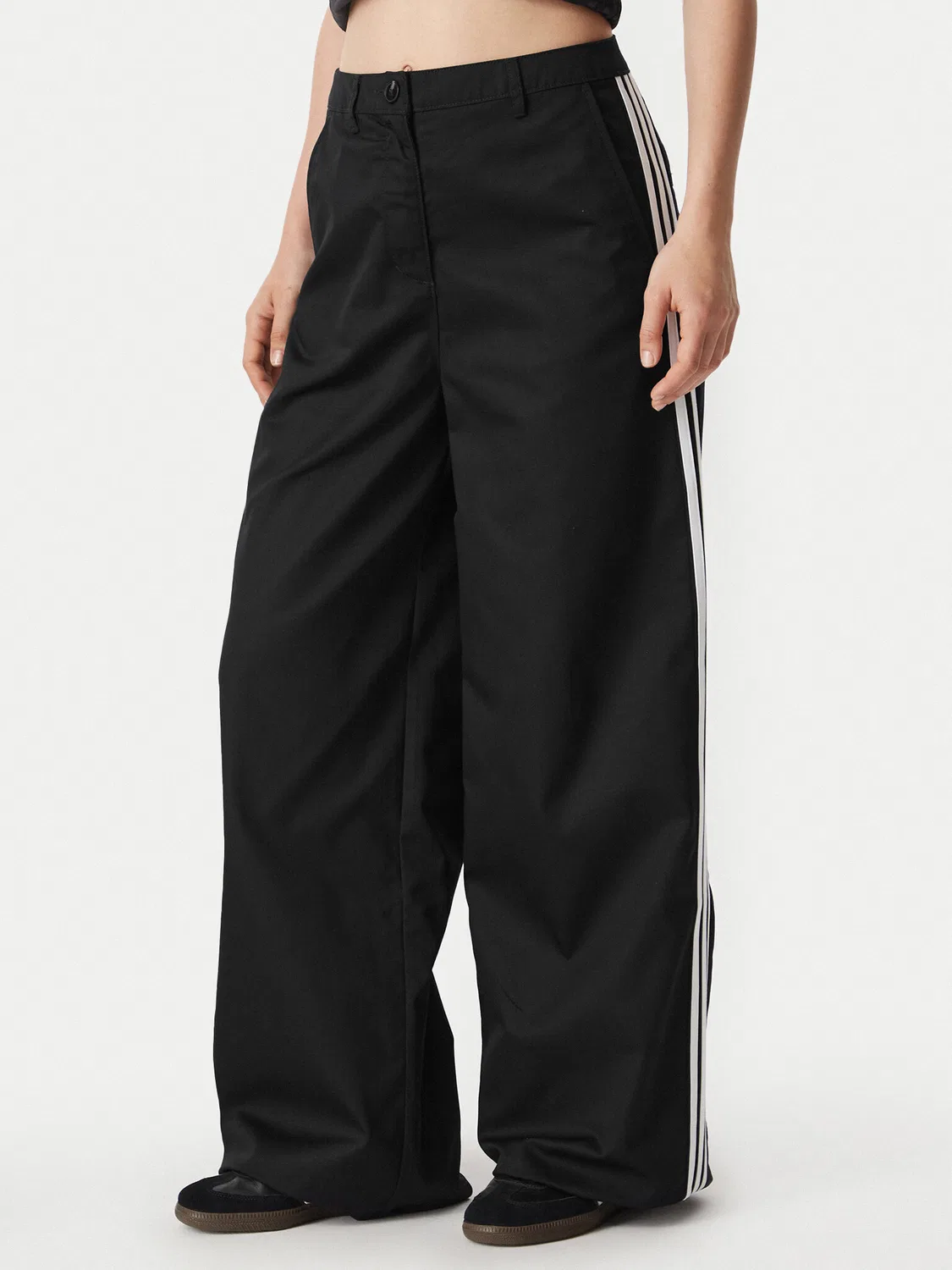 Женские брюки свободного кроя Tailored Adidas, черный