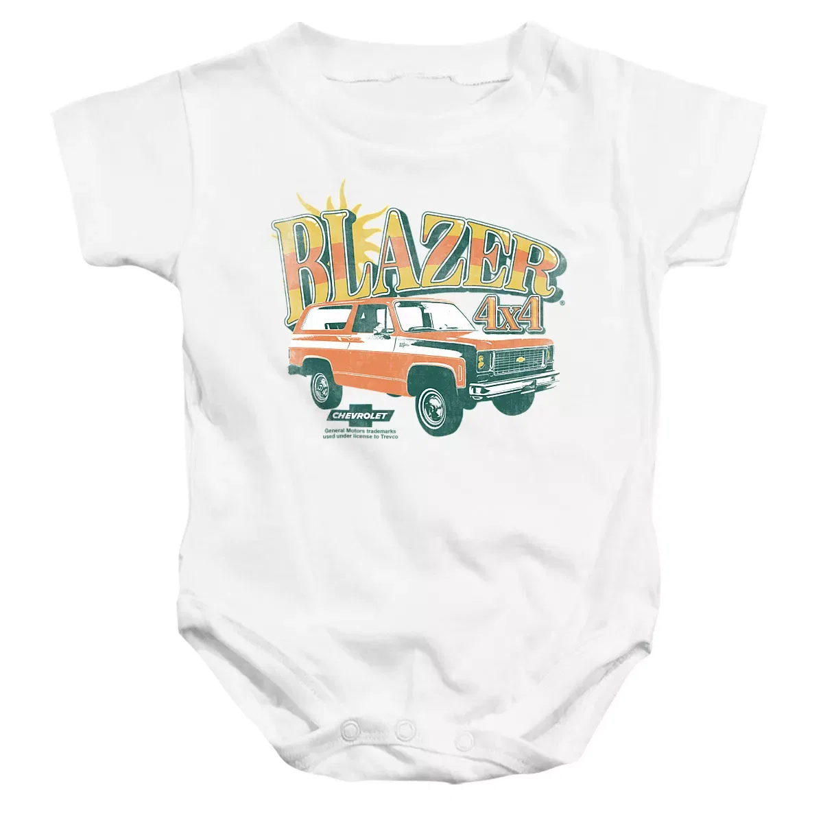 Детский боди с коротким рукавом Chevrolet Blazer 4X4 Retro Infant Bodysuit Chevrolet, White