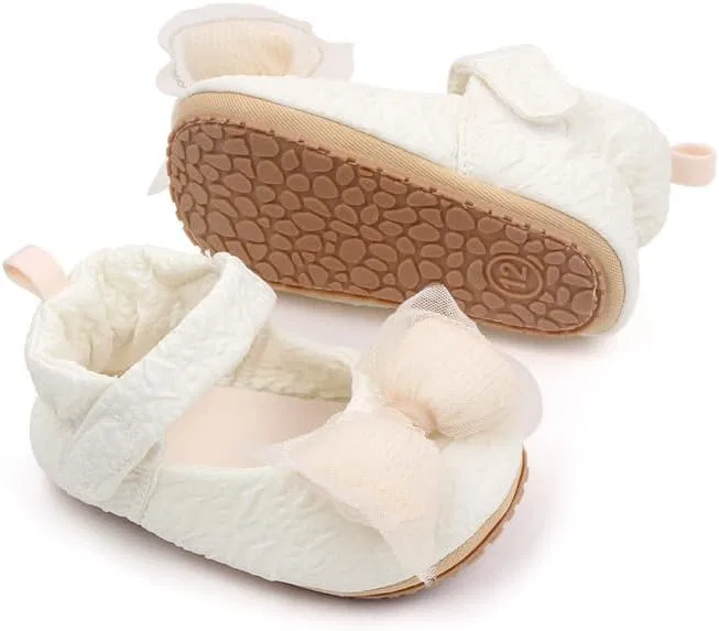 Детские туфли Мэри Джейн для девочек с мягкой подошвой Purepips, Beige — фото 4