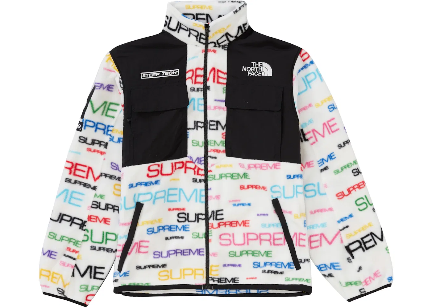 Мужская флисовая куртка с принтом Steep Tech Supreme, The North Face, White