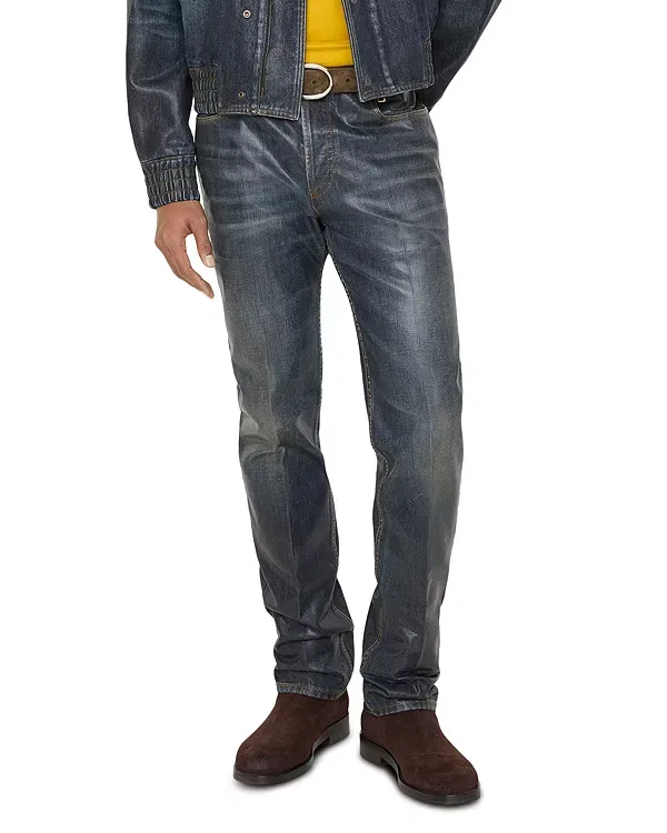 Мужские джинсы с зауженным кроем Randolph Burberry, Mid Blue