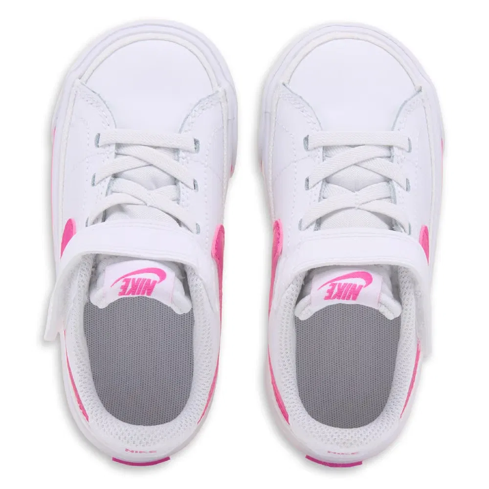 Детские низкие кроссовки Court Legacy для малышей Nike, White/Pink — фото 4