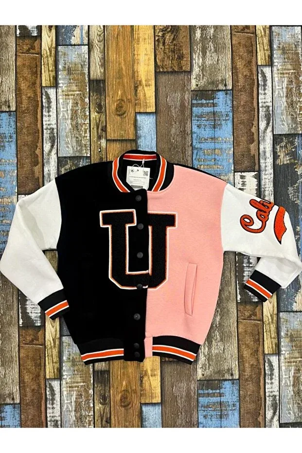 Детская куртка для девочек с вышивкой California Kids Collage Jacket Esterella, Somon