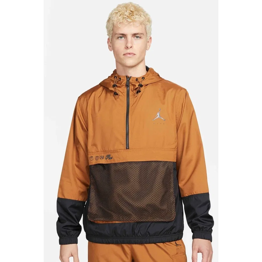Мужской худи с полузамком Nike Jordan Jumpman Half Zip, Коричневый