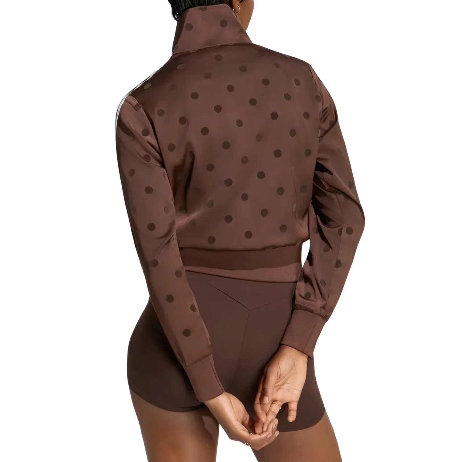 Женская куртка Satin Polka Dots TT Track Top Asia Sizing 'Auburn' adidas, Auburn — фото 2