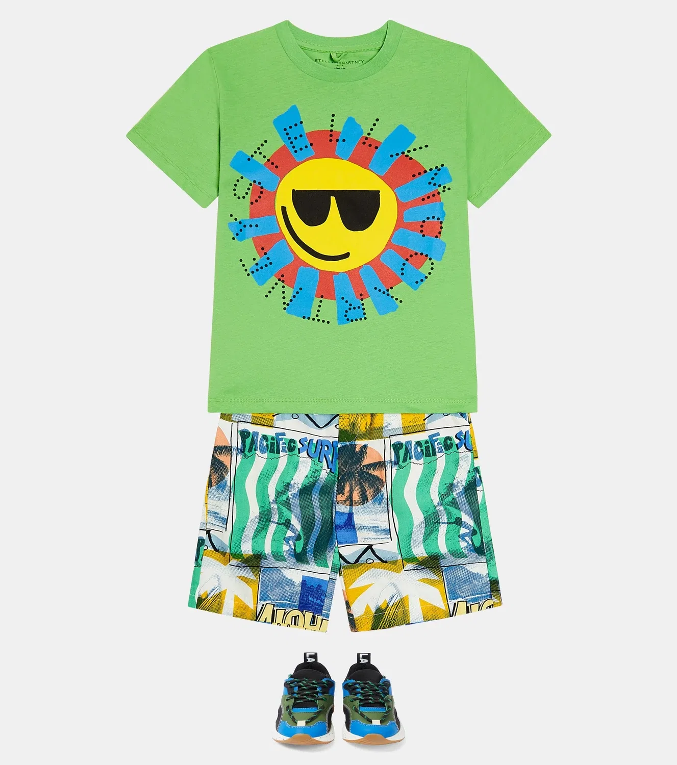 Шорты хлопковые Stella Mccartney Kids, черный — фото 2