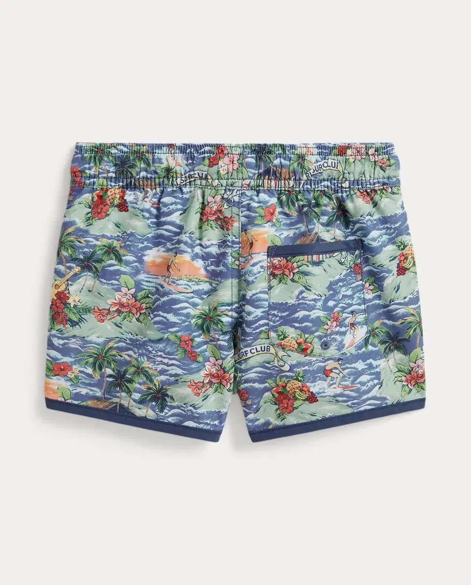 Детские плавки-бермуды для мальчиков с принтом Polo Ralph Lauren, Azul — фото 2