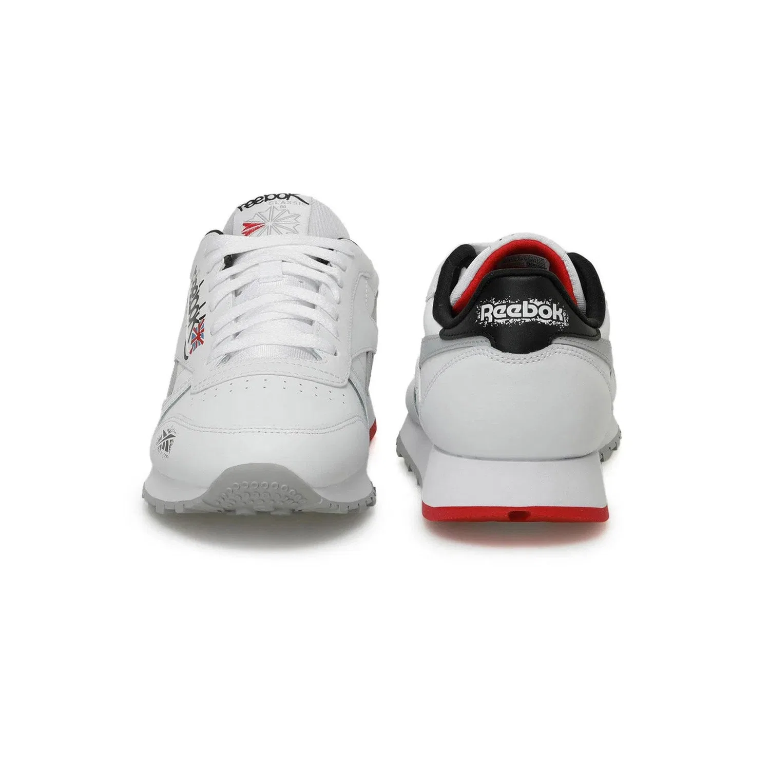 Детские кроссовки для девочек Classic Leather Reebok, Ftwwht Cblack Vecred — фото 4