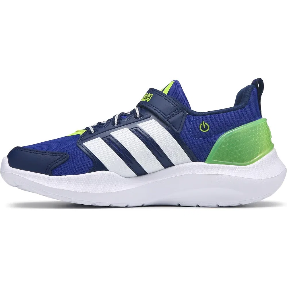 Детские кроссовки Lightorama Runner на эластичных шнурках Adidas, Navy/Green — фото 3