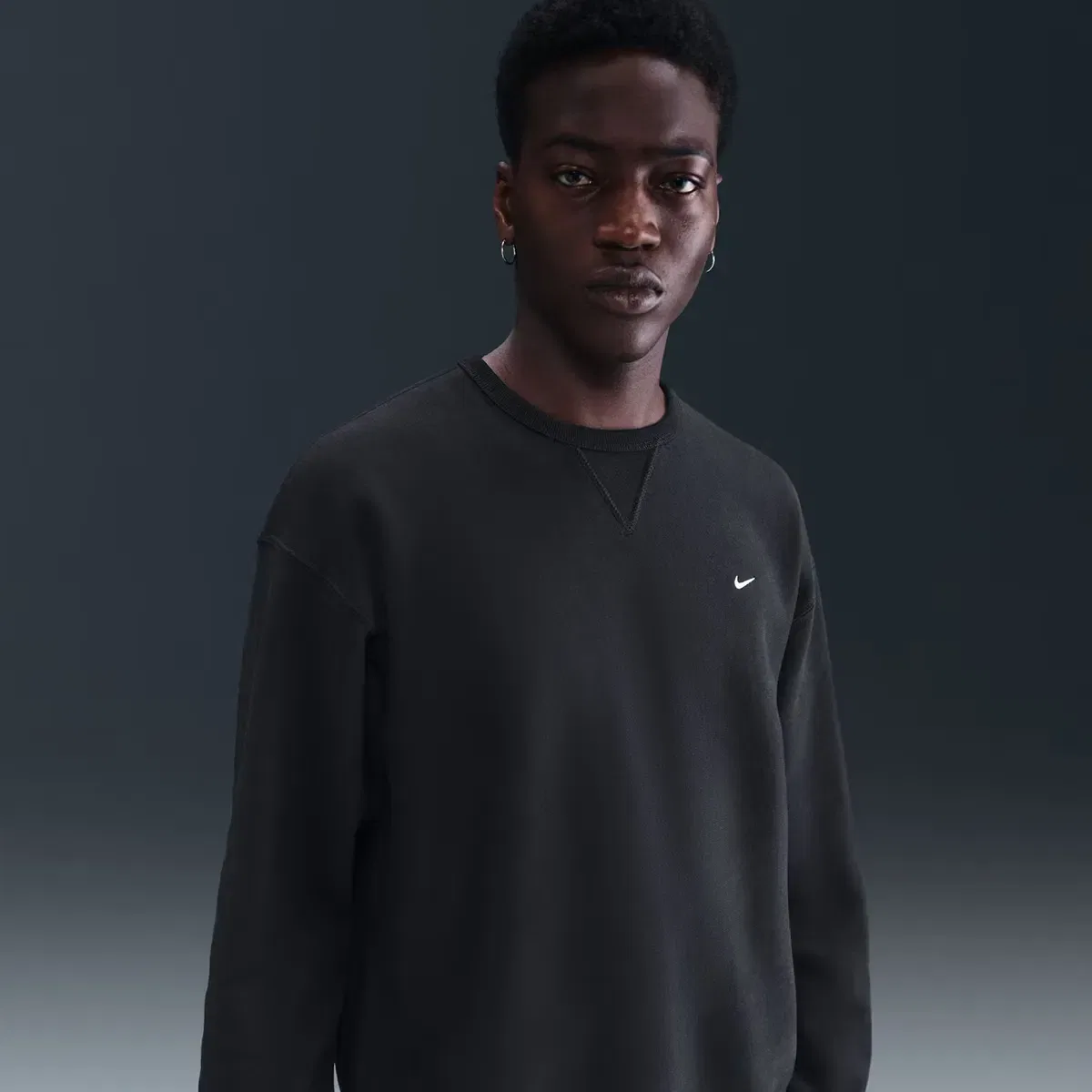 Мужская толстовка из флиса Nike, Цвет Negro — фото 4