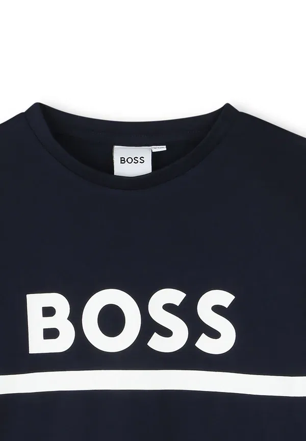 Футболка с принтом "manches courtes" - футболка с принтом Boss Kidswear, синий — фото 3