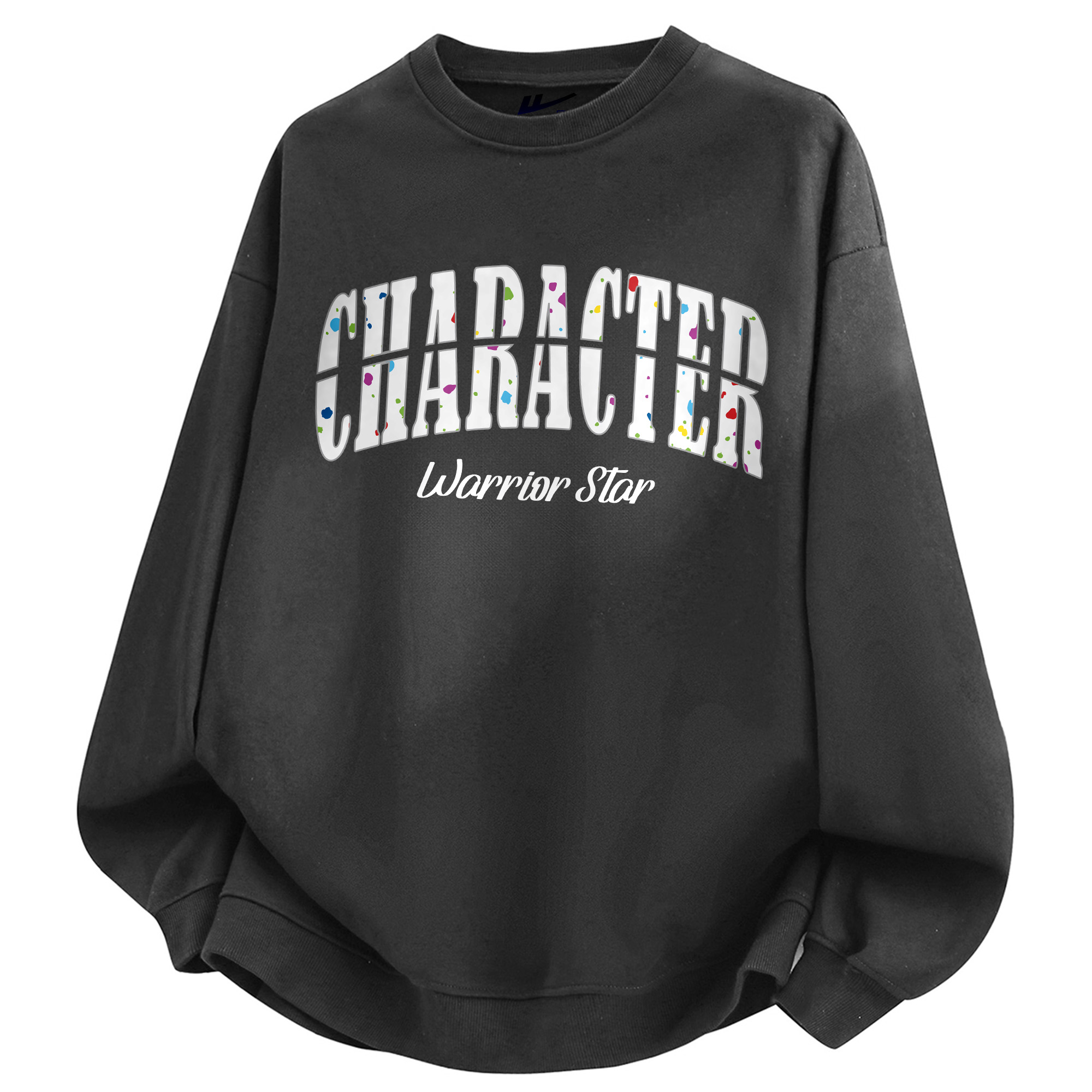 

Свитшот Unisex Crew Neck Moderate Regular WARRIOR, темно-серый