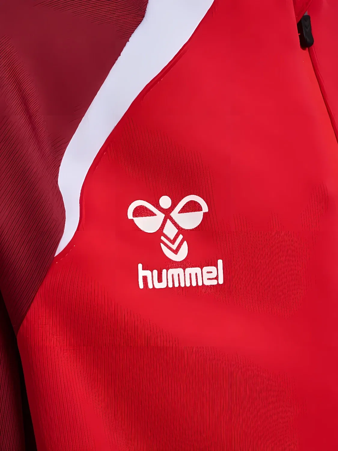 Детская тренировочная куртка с капюшоном на молнии Lead 2.0 Zip Hoodie Hummel, красный — фото 3