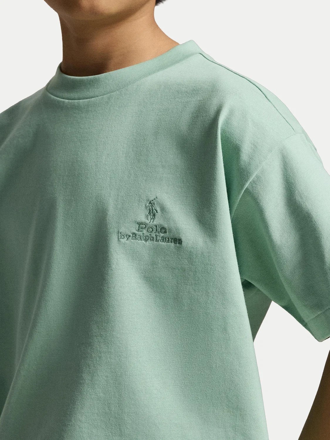 Футболка оверсайз для мальчика Polo Ralph Lauren, зеленый — фото 3