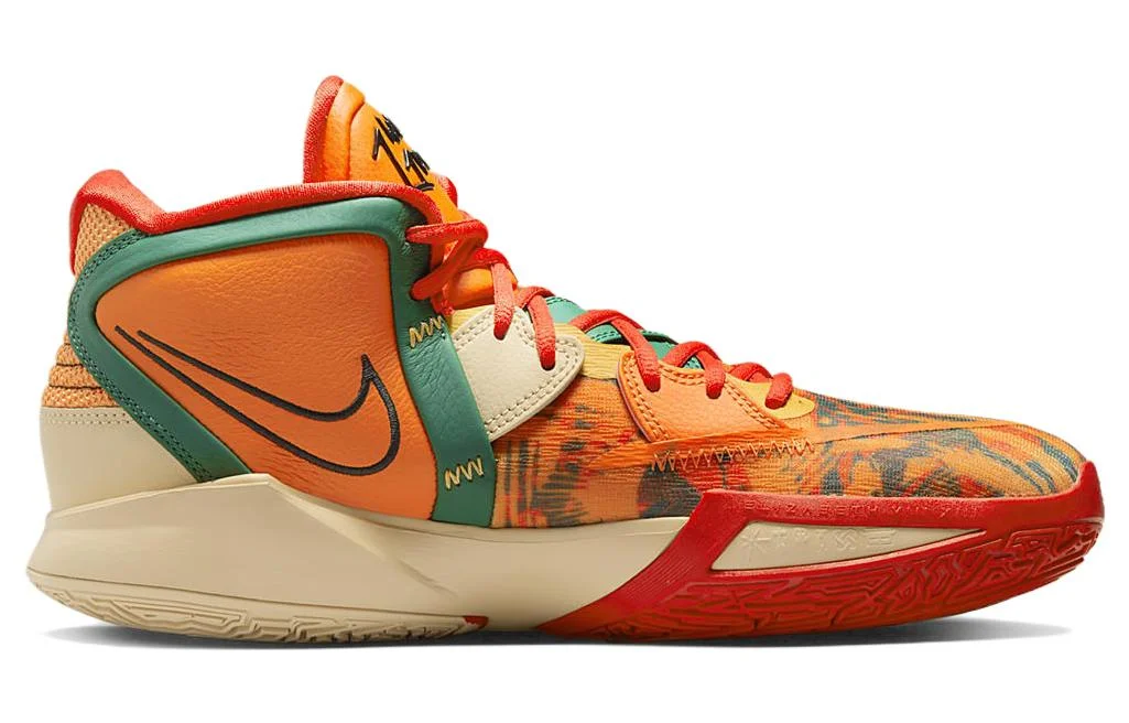 Кроссовки Nike Kyrie Infinity 1, оранжевый/зеленый — фото 2