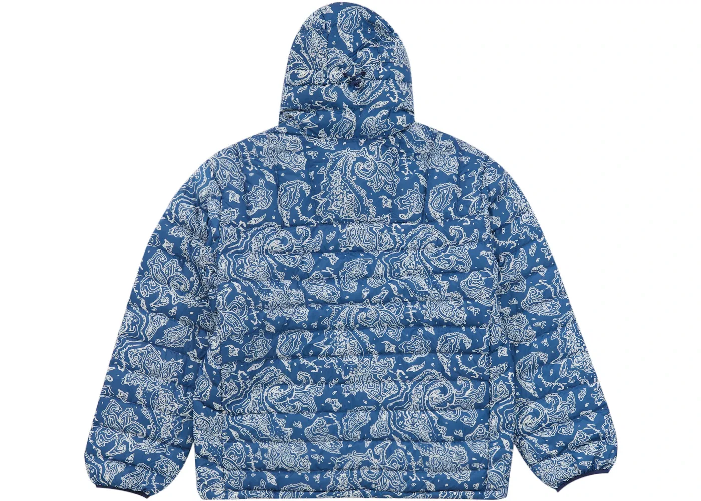 Мужской пуловер с капюшоном на молнии с принтом Supreme Pullover (FW22), Blue Paisley — фото 2