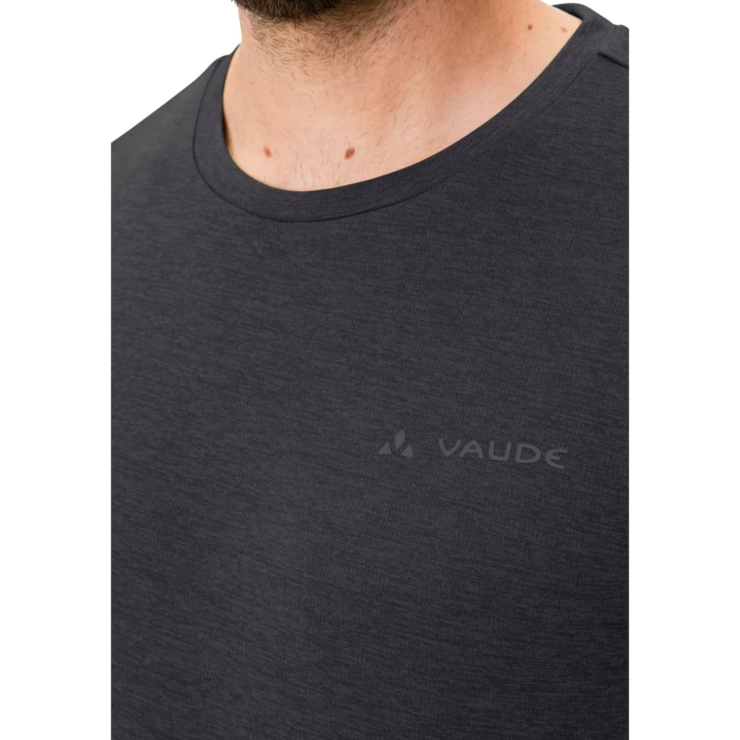 Детская хлопковая футболка с круглым вырезом VAUDE, Black — фото 3