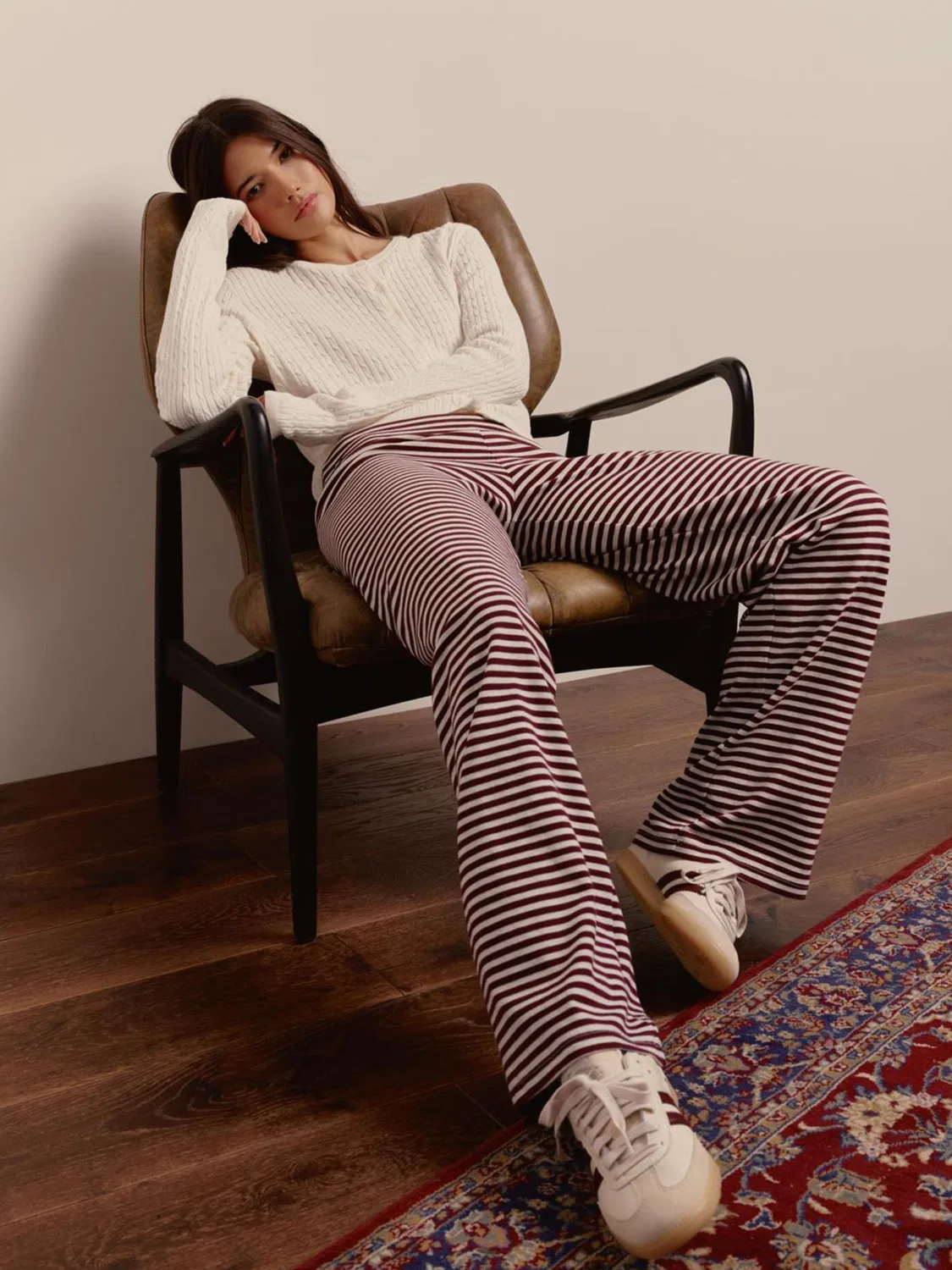 Брюки Athletic Essentials Stripe Jersey Superdry, Red Stripe