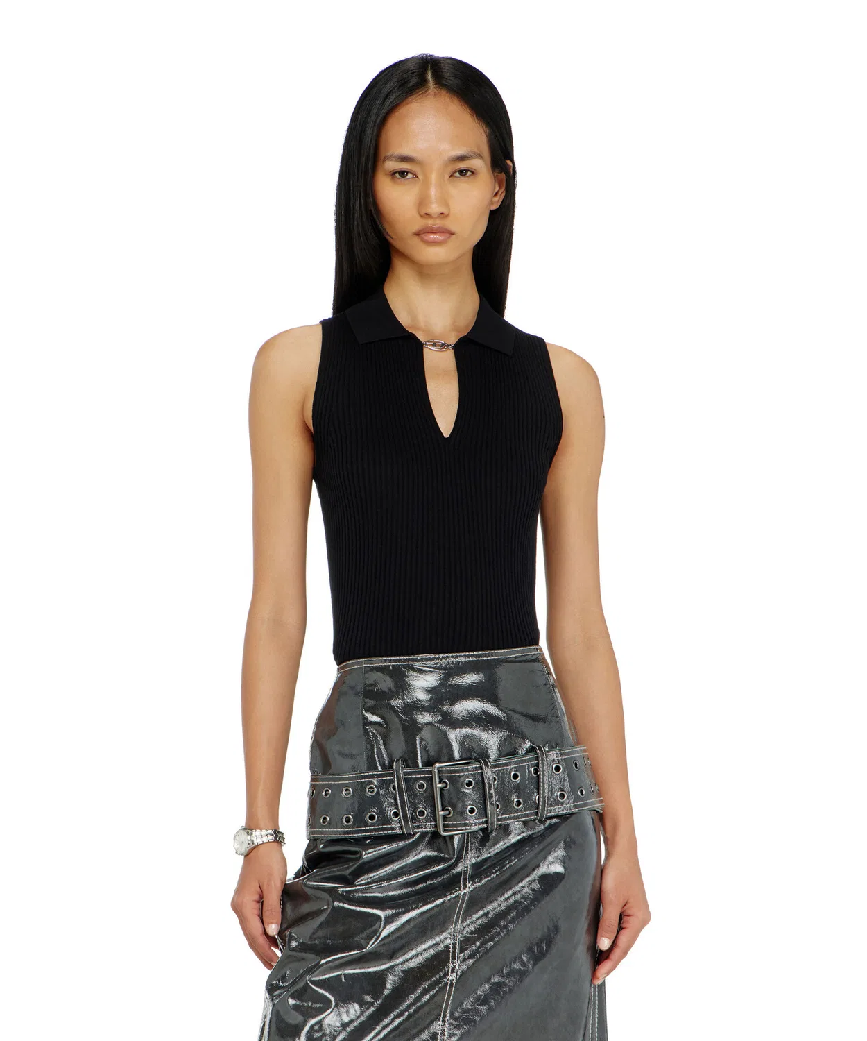 Женский топ-свитер без рукавов M-LILITA DIESEL, Black