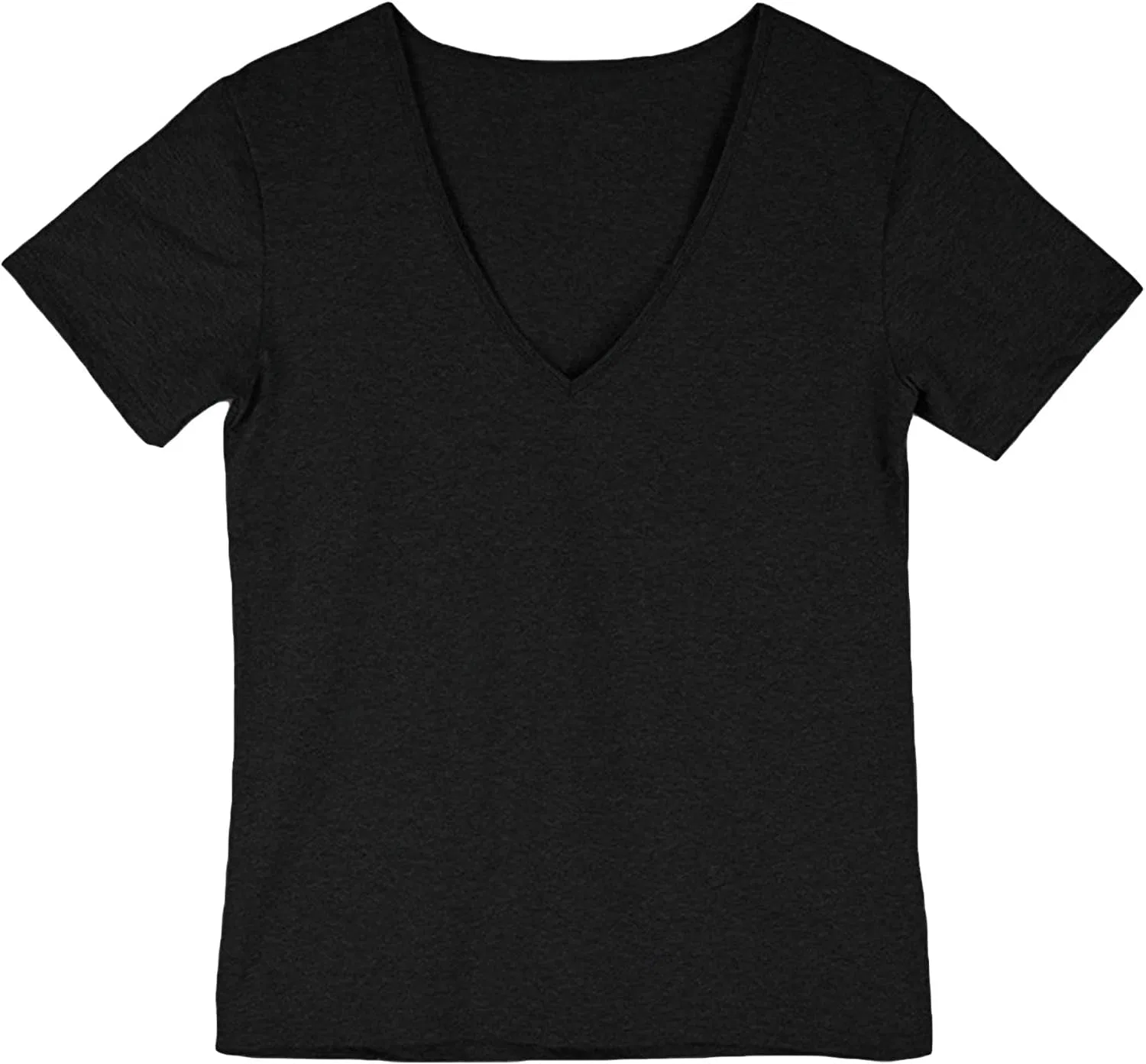 Мужская футболка с глубоким V-образным вырезом Slim Fit, Black