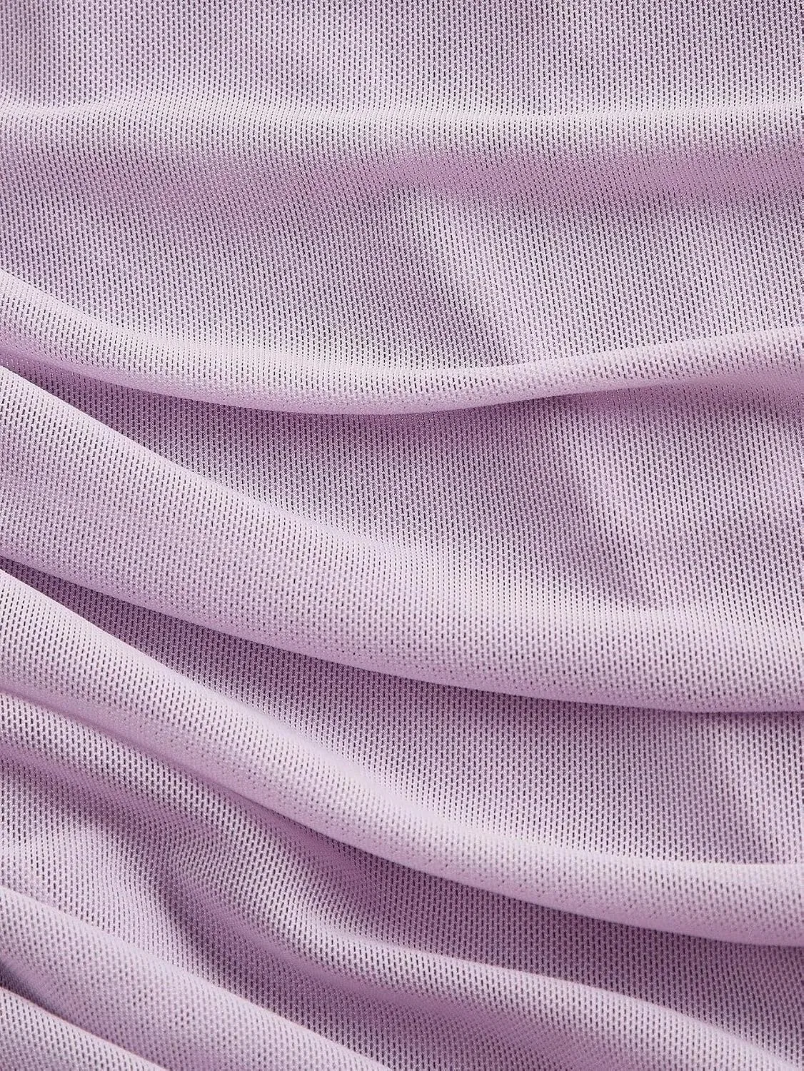Женское облегающее миди-платье с асимметричным вырезом Lilac Purple — фото 4