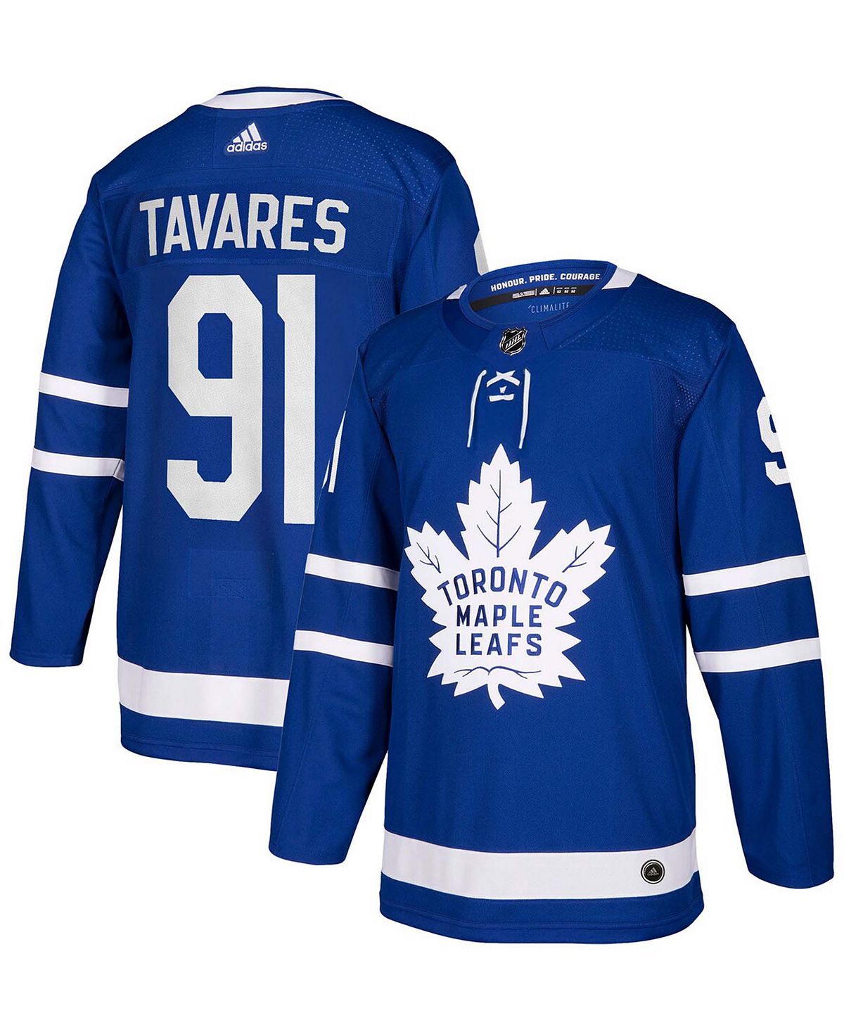 Мужская футболка john tavares blue toronto maple leafs home authentic player jersey adidas, синий - фото