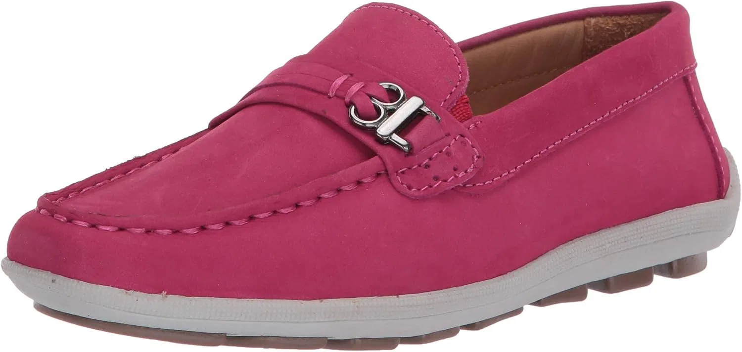 Детские кожаные лоферы с якорным декором Driver Club USA, Pink Nubuck