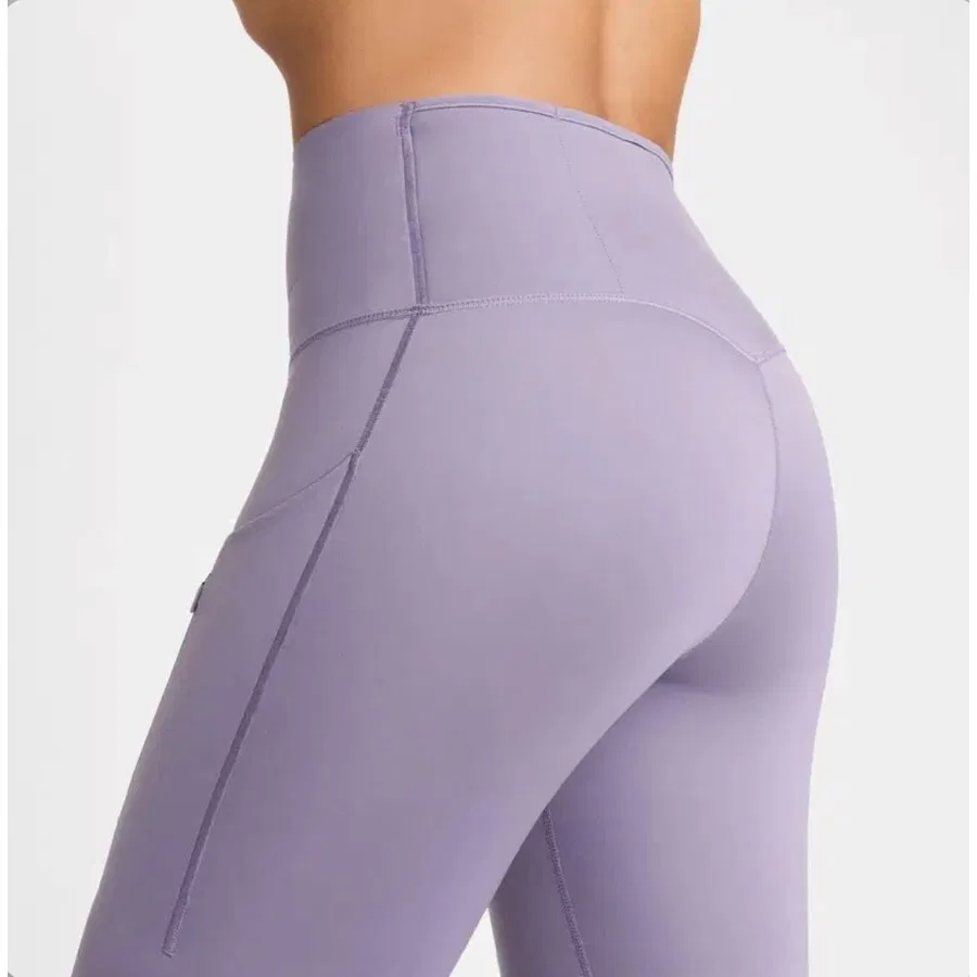 Спортивные леггинсы с высокой посадкой 7/8 Dri-Fit Go Firm-Support Nike, Фиолетовый — фото 4