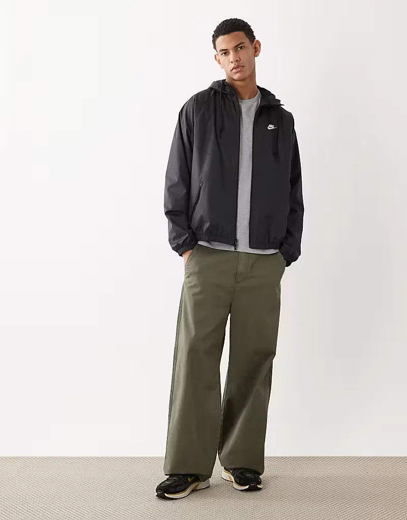 Куртка Nike Windrunner с капюшоном на молнии, черный — фото 2