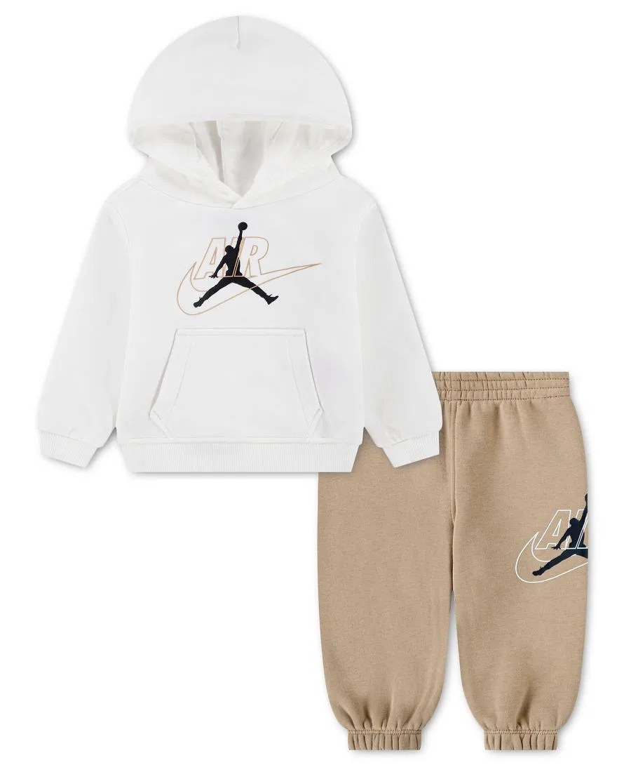Комплект из худи и спортивных брюк с логотипом Swoosh Jordan, White Beige