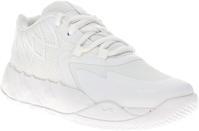 Детские кроссовки для мальчиков с принтом Mb.01 Lo Slip On PUMA, White — фото 2