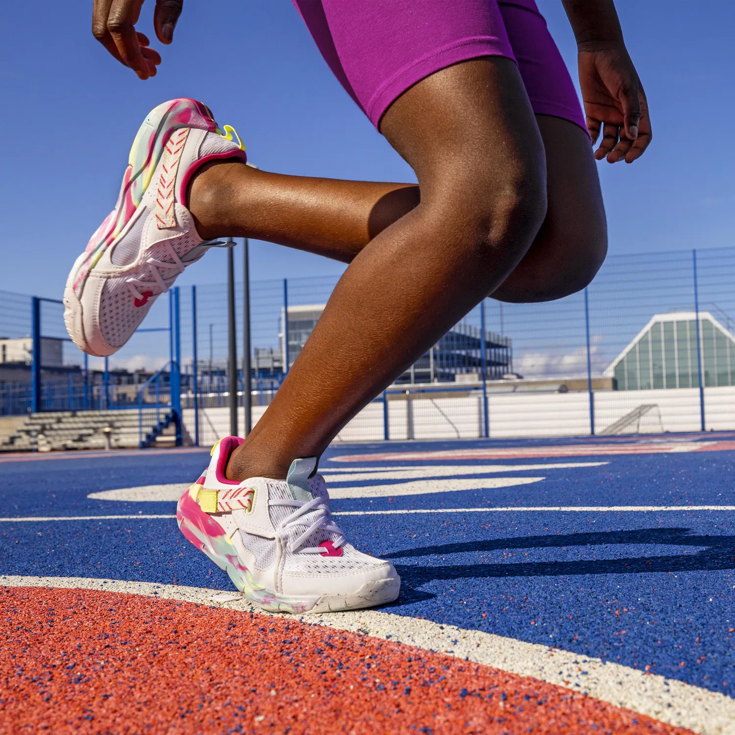 Детские дышащие кроссовки Playful Decathlon, Baumwollweiß Magentapink — фото 2